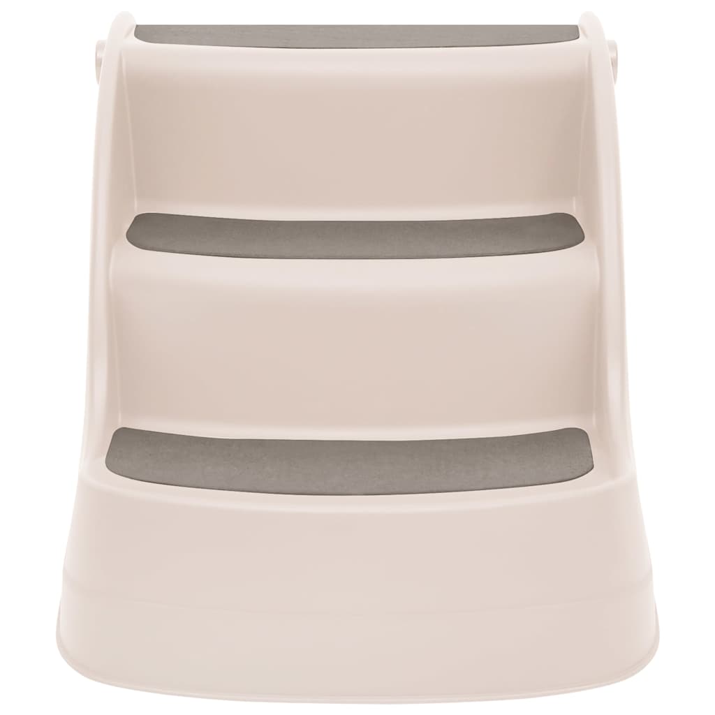 Escalera Perros Plegable 3 Peldaños Plástico Crema 50x38x38cm_2