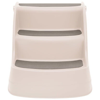 Escalera Perros Plegable 3 Peldaños Plástico Crema 50x38x38cm_2