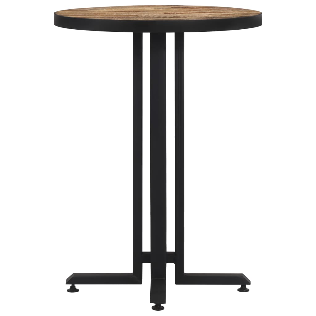 Mesa De Terraza Redonda Teca Reciclada Maciza Ø55x76 Cm_2