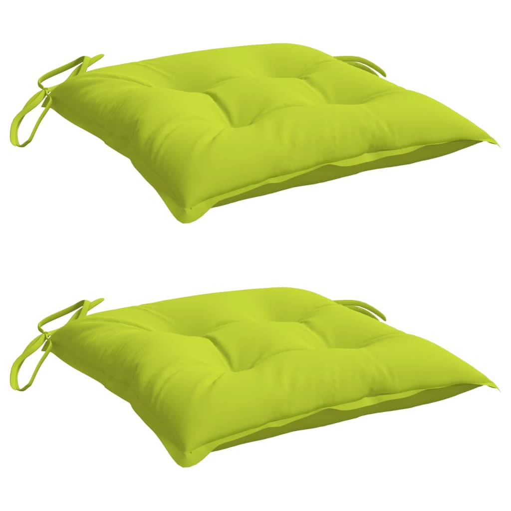 Vidaxl Cojines De Silla De Jardín 2 Uds Tela Oxford Verde 50x50x7 Cm_0