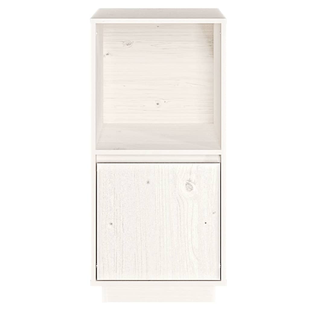 Aparador De Madera Maciza De Pino Blanco 38x35x80 Cm / Vetonek_1