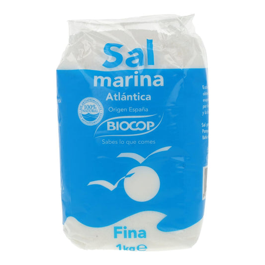 Sal marinho fino do Atlântico Biocop 1kg