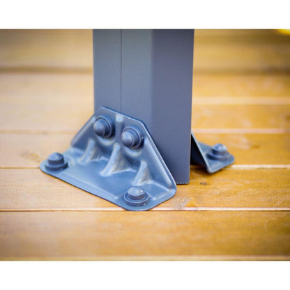 Gazebo Martinique 5000 Gazebo em alumínio cinzento com vidros em policarbonato bronze