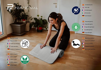 Esterilla De Yoga Y Pilates Antideslizante De 10mm Perpetual Con Correa Y Bolsa De Transporte_1