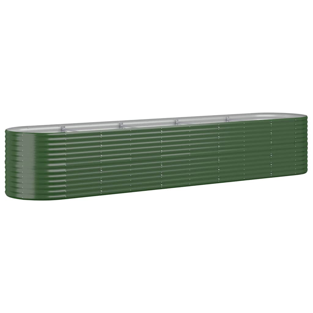 Jardinera Arriate Acero Galvanizado Verde 368x80x68 Cm_0