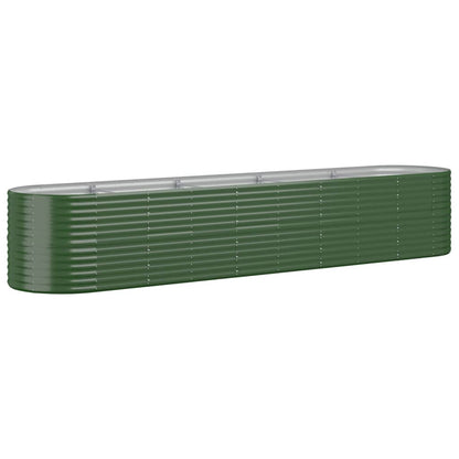 Jardinera Arriate Acero Galvanizado Verde 368x80x68 Cm_0