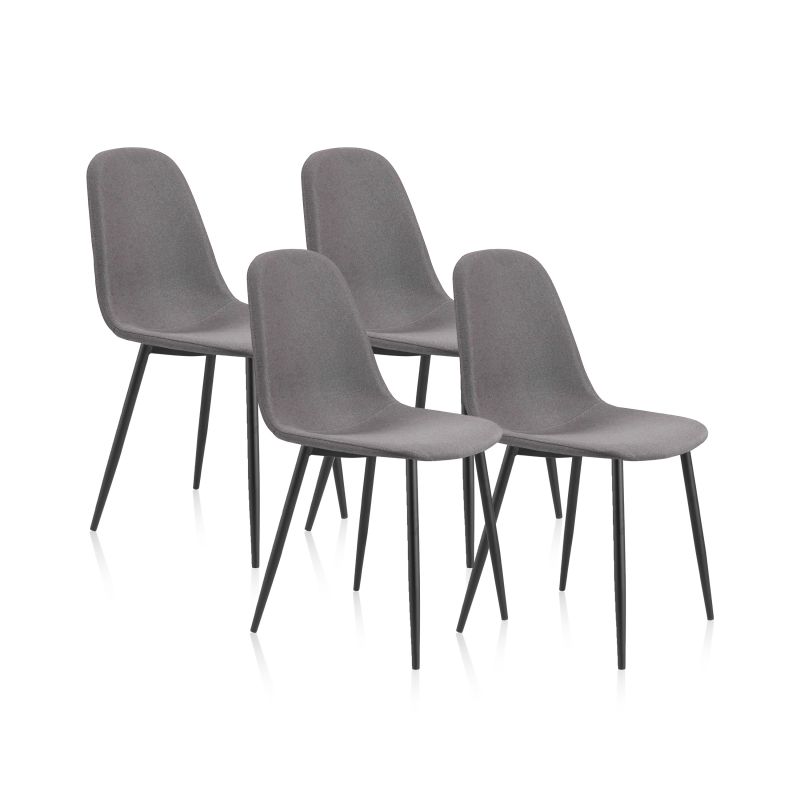 Pack 4 Sillas De Comedor Hall Tapizado, Gris, 54,5 X 84 X 44,5_1
