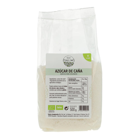 Açúcar de cana branco Eco-Salim 500 gramas