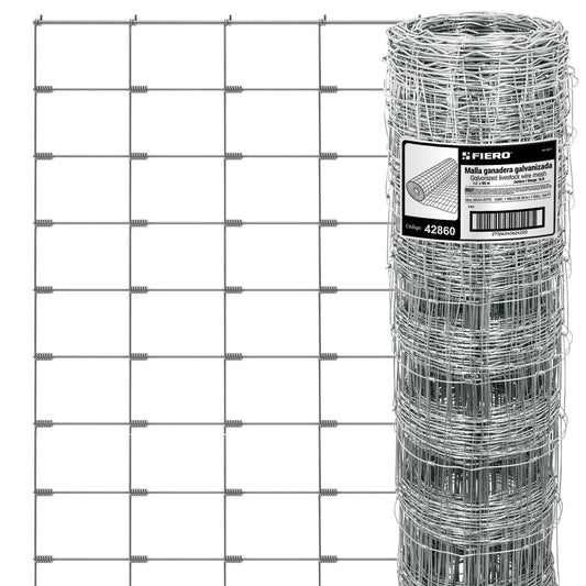 Malla Ganadería De Acero Galvanizado - 1,20x50 M_0