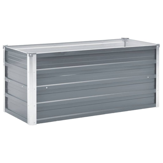 Arriate De Jardín De Acero Galvanizado Gris 100x40x45 Cm_0