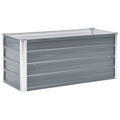 Arriate De Jardín De Acero Galvanizado Gris 100x40x45 Cm_0
