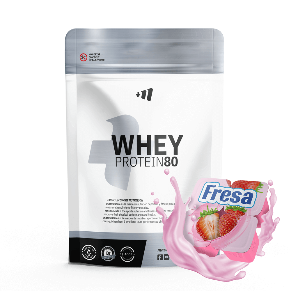 Whey Protein80 - 1kg - Fresa - Aumenta La Masa Muscular - Masmusculo_0