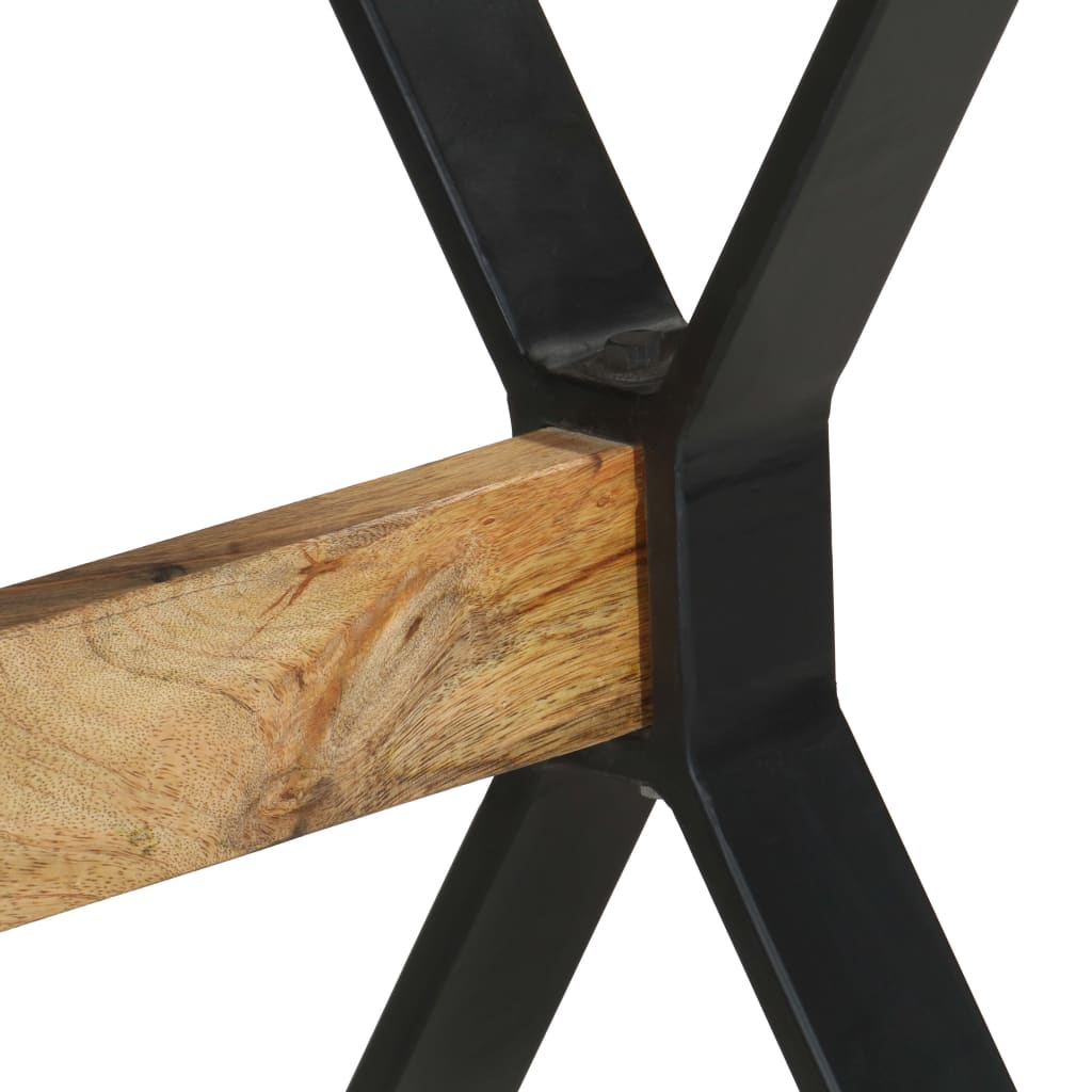 Mesa De Comedor Madera De Mango Rugosa 120x60x76 Cm_4
