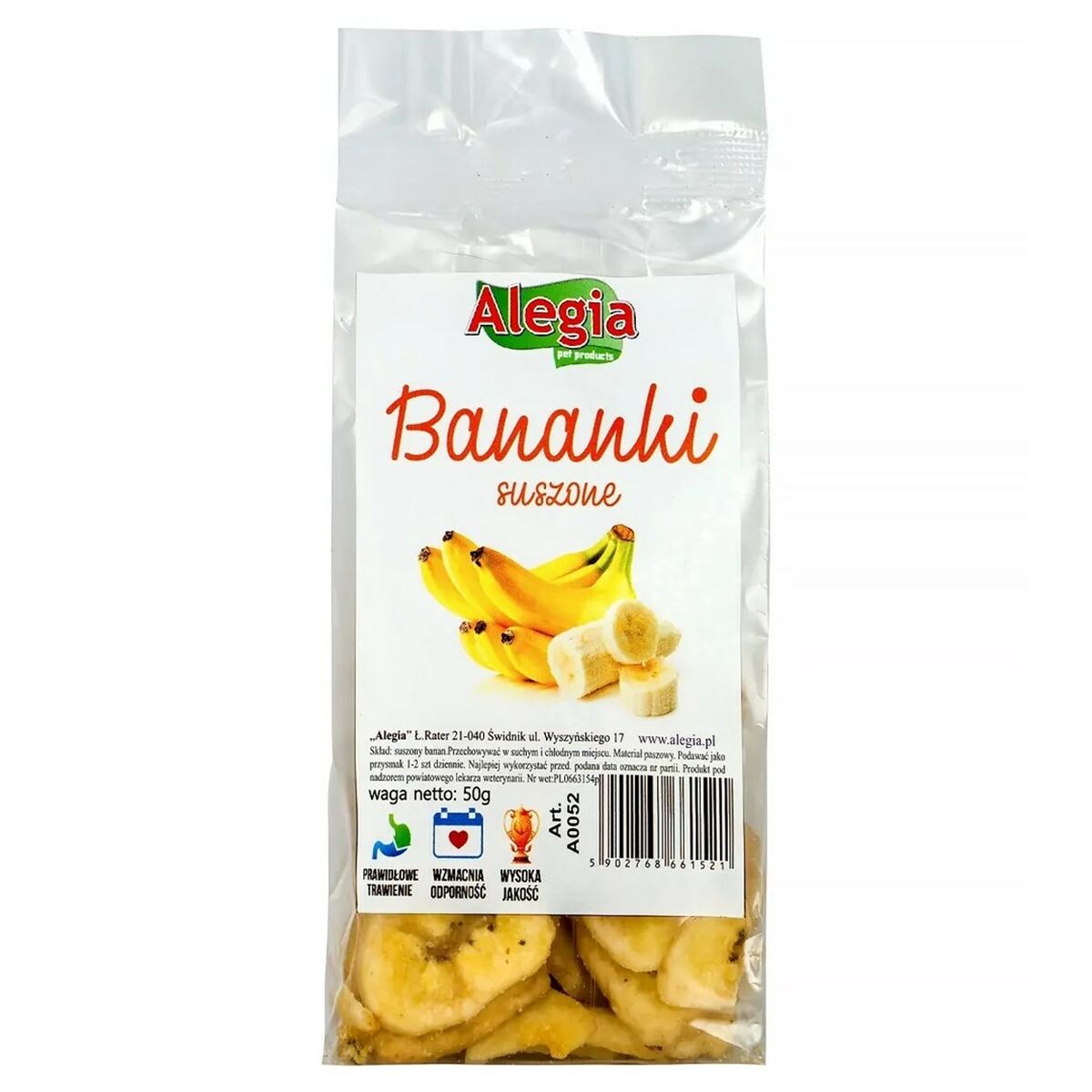 Snacks Alegia Dried Bananas 50 G / Vetonek_0
