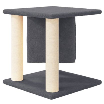 Vidaxl Rascador Para Gatos Con Postes De Sisal Gris Oscuro 37 Cm_3