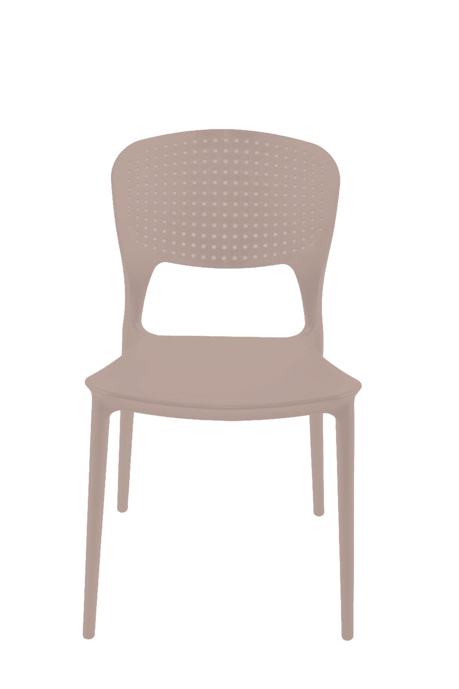 Lote De 4 Sillas Apilables De Polipropileno Kos Beige Putty - Muebles De Jardín - 46x51xh79.5cm_1