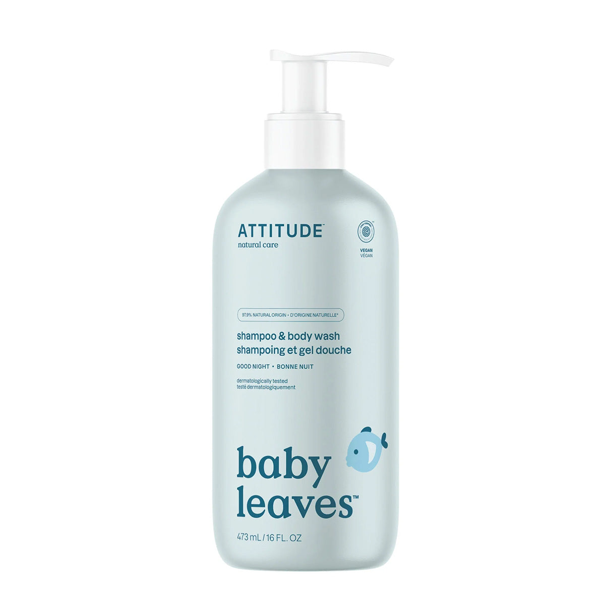 Baby Leaves Champô e Gel 2 em 1 Boa Noite Atitude 473 ml