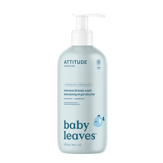 Baby Leaves Champô e Gel 2 em 1 Boa Noite Atitude 473 ml