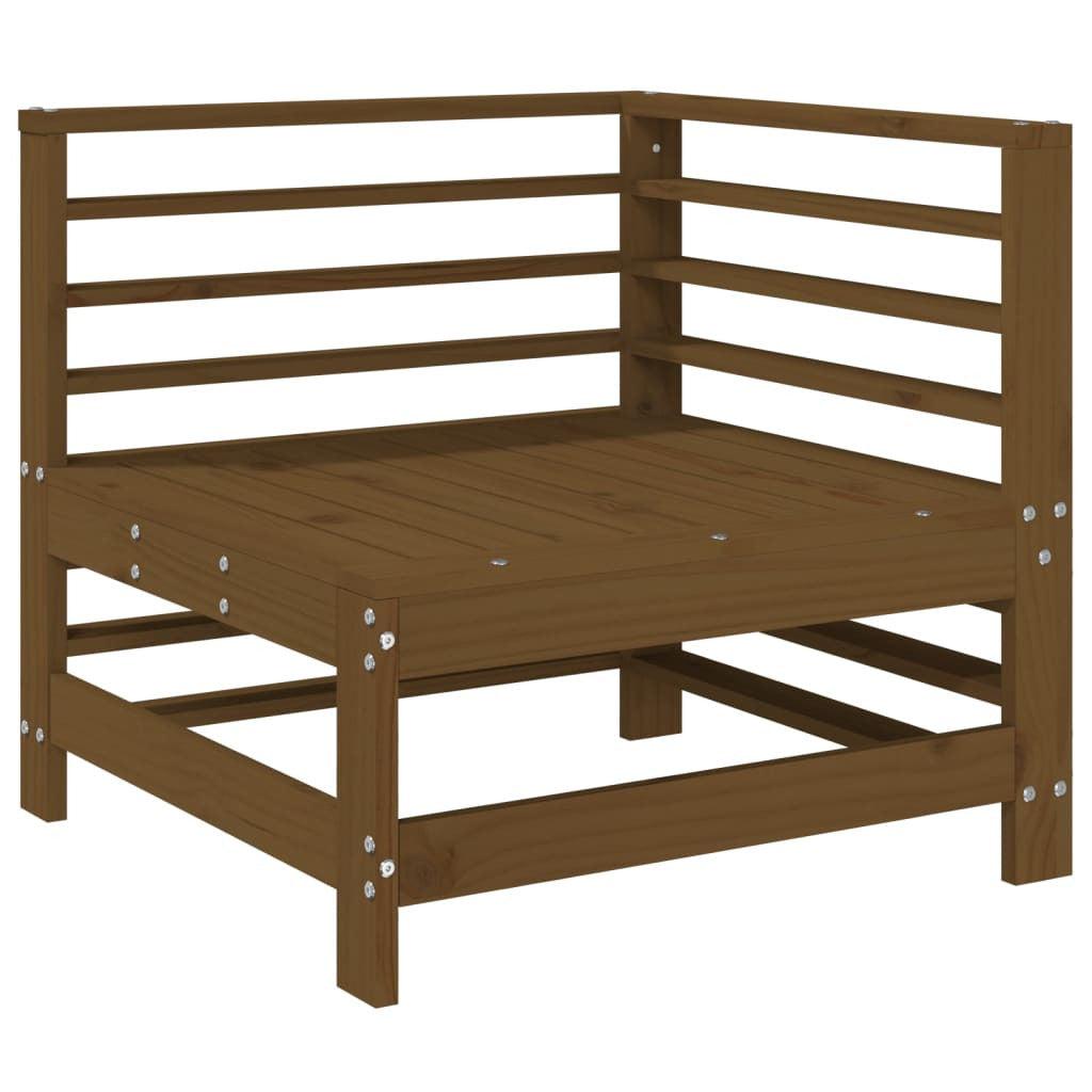 Vidaxl Juego De Muebles Jardín 7 Pzas Madera Maciza Pino Marrón Miel_4