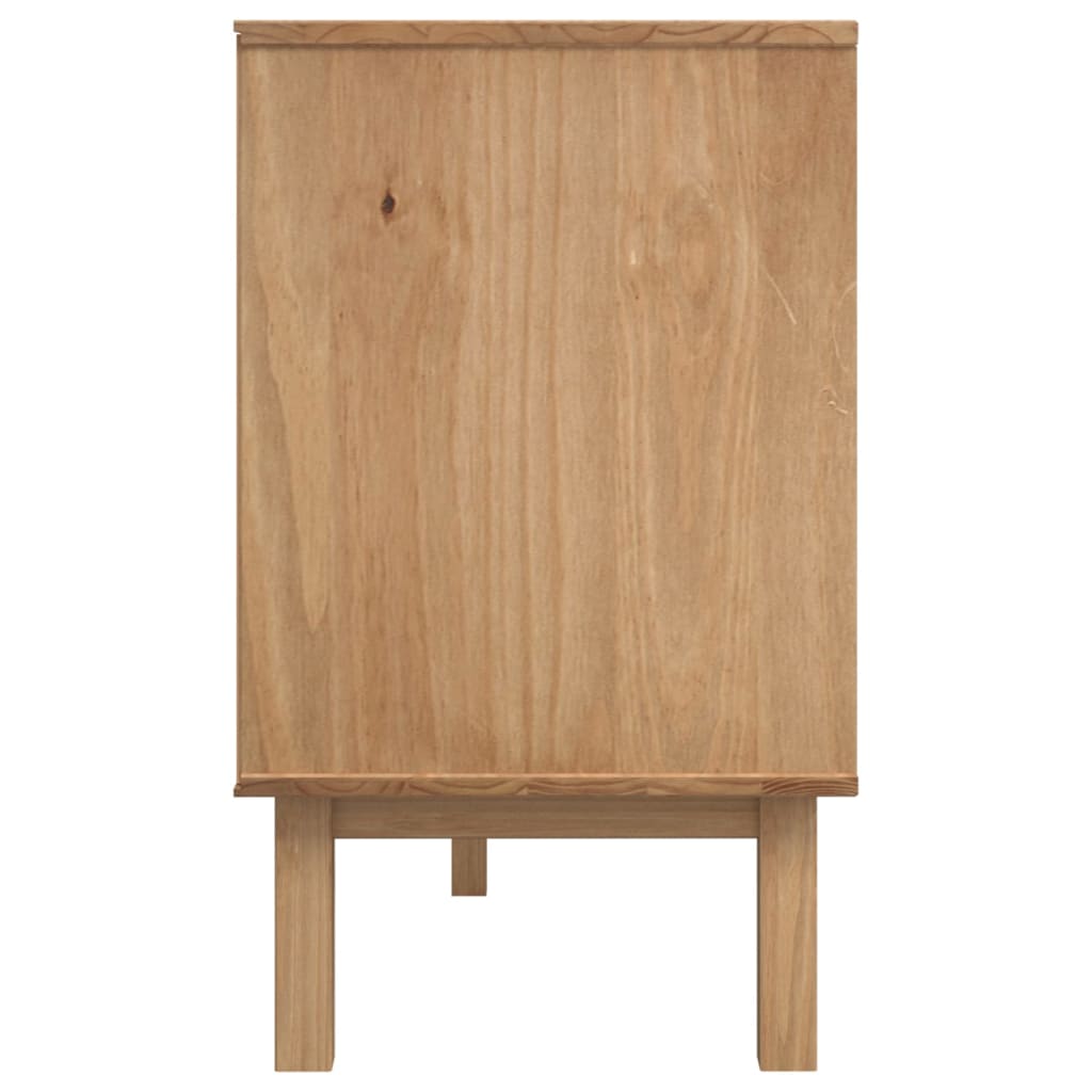 Aparador Otta Madera Maciza Pino Marrón Y Blanco 114x43x73,5 Cm / Vetonek_2