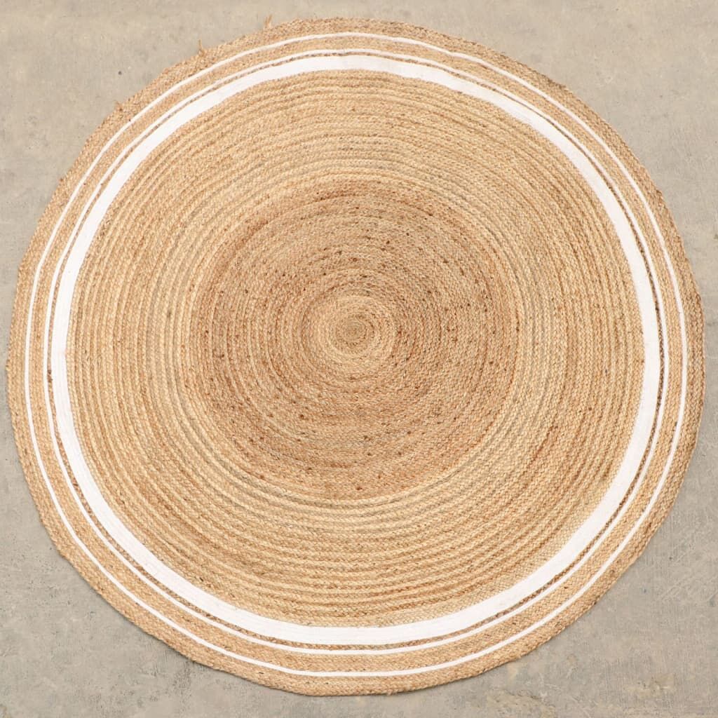 Dutch Lifestyle Alfombra Jaipur Classic Redonda Natural Y Crema 150 Cm_0