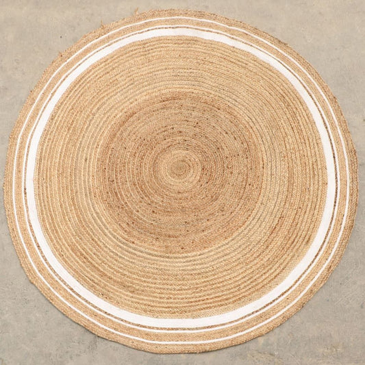 Dutch Lifestyle Alfombra Jaipur Classic Redonda Natural Y Crema 150 Cm_0