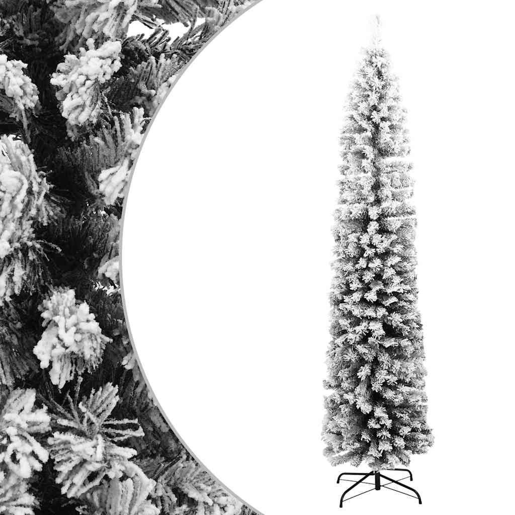 Vidaxl Árbol De Navidad Artificial Verde Con Nieve Pvc 180 Cm_0