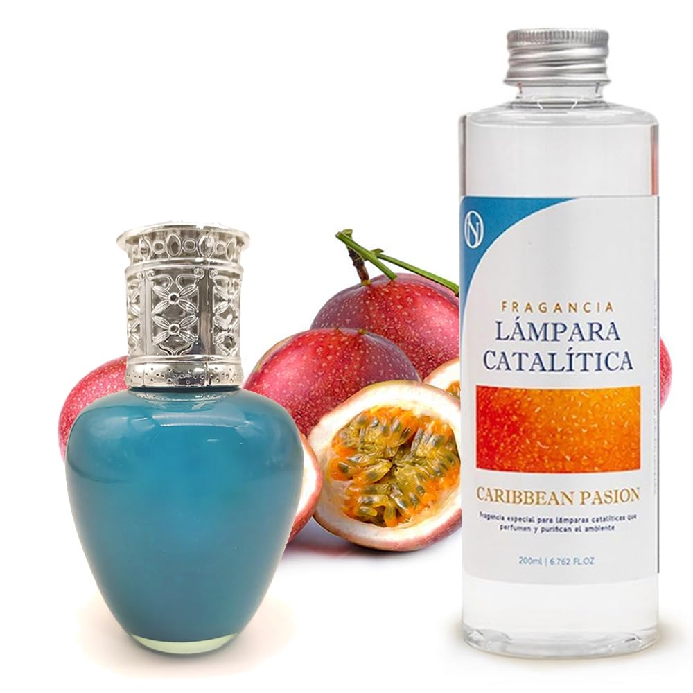 Lámpara Catalítica Aqua Marina + Fragancia Aroma Caribbean Passion 500ml - Elimina Olores Y Mejora La Calidad Del Aire_0