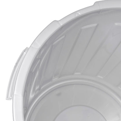 Set De 3 Cubos De Basura/papelera Polivalente Mats Con Tapa Cerrable De Plastico Resistente 7/23/50 Litros En Color Plateado_2