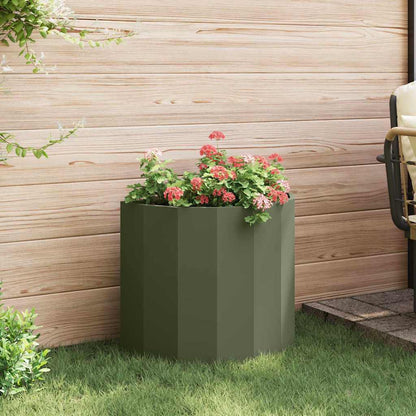 Jardinera Verde Oliva 60 X 30 X 50 Cm Acero_3