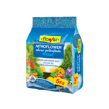 Adubo multiusos nitrofloral azul para flores 5 kg