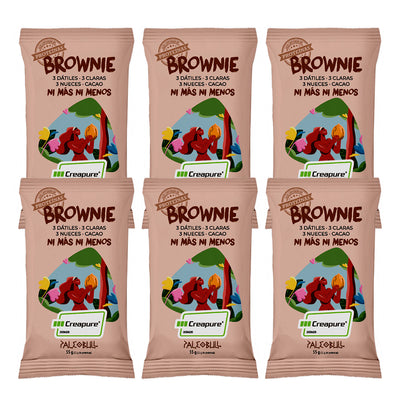 Embalagem de 6 barras de brownie, Paleobull, 55 g