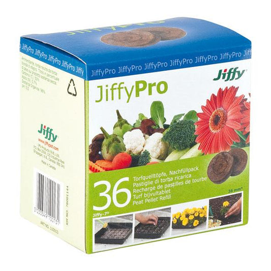Recarga 36 comprimidos de turfa prensada Jiffy