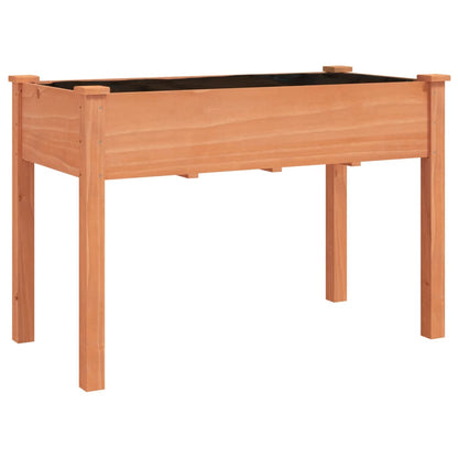 Jardinera Con Forro Y Ruedas Madera Abeto Marrón 118x59x80 Cm_2
