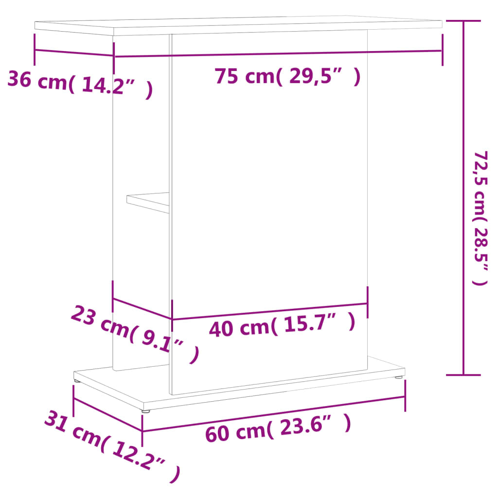 Vidaxl Soporte Acuario Madera Ingeniería Blanco Brillo 75x36x72,5 Cm_2