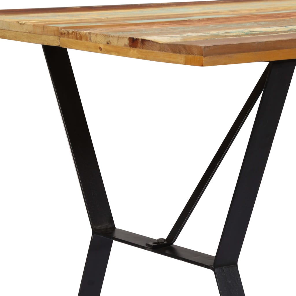 Mesa De Comedor De Madera Maciza Reciclada 140x80x76 Cm_2