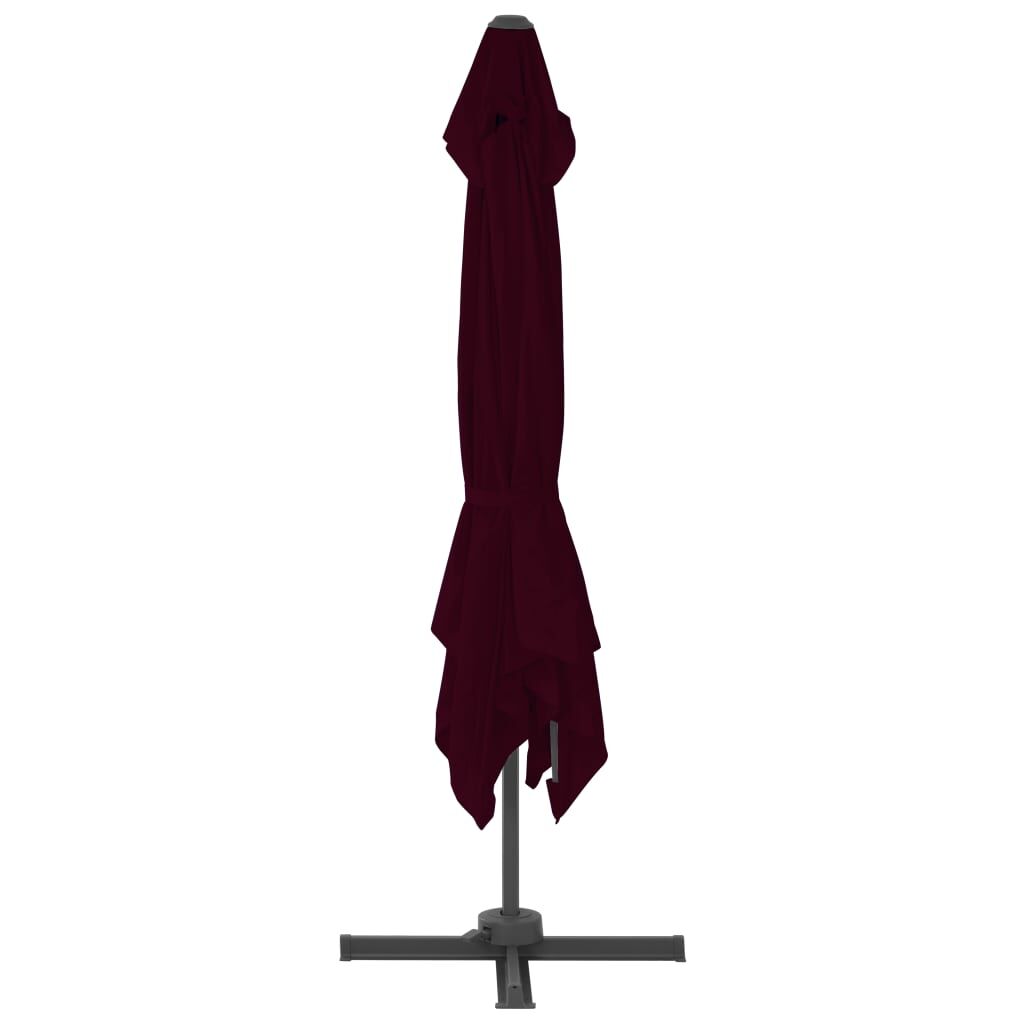 Vidaxl Sombrilla Jardín Voladiza Palo De Aluminio Burdeos 300x300 Cm_4