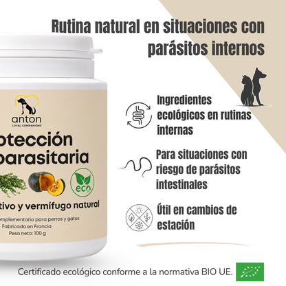 Suplemento natural para perros y gatos – Protección interna frente a parásitos intestinales ECO 100 g_1