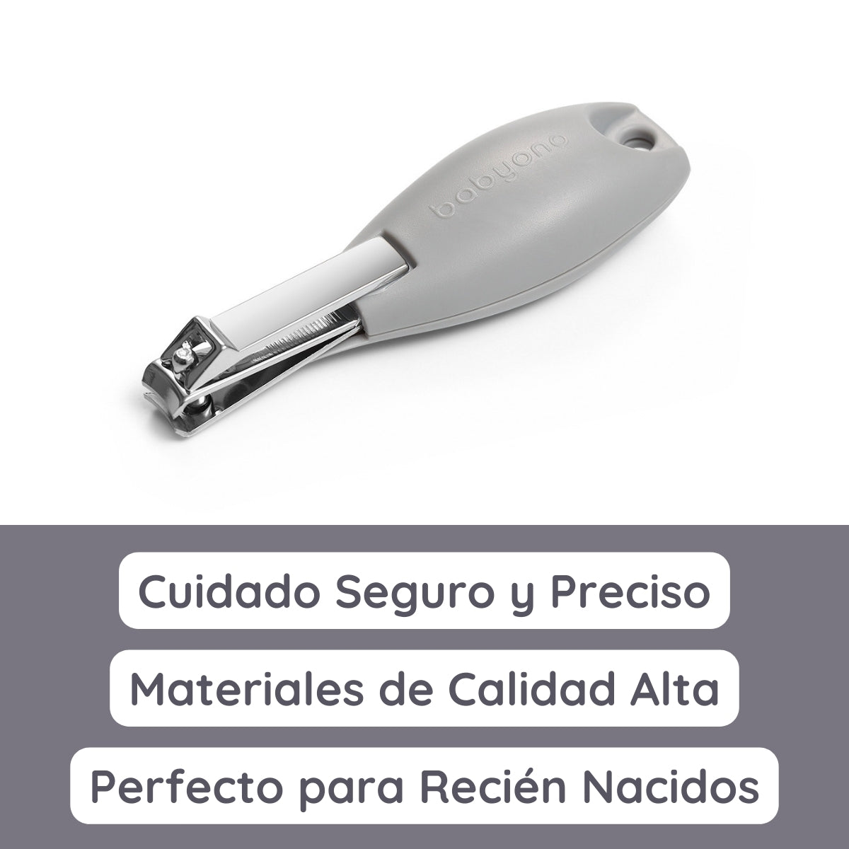 Cortauñas Para Bebés Mango Ergonómico Grey_2