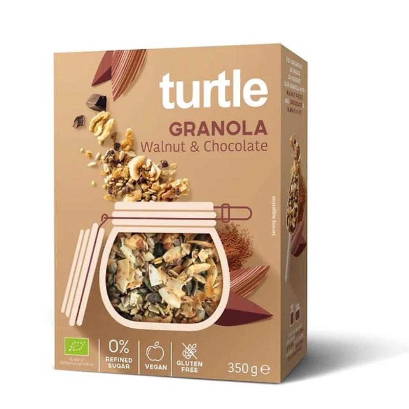 Granola Tartaruga de Noz e Chocolate 350 g.
