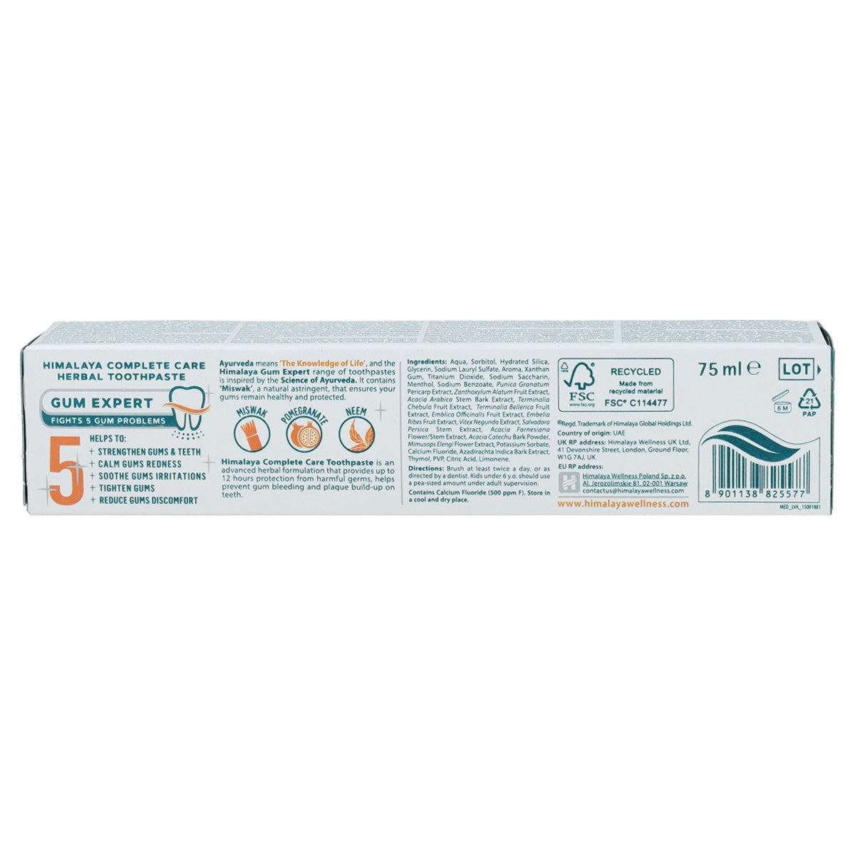 Pasta de dentes Himalaya Complete Care 75 ml