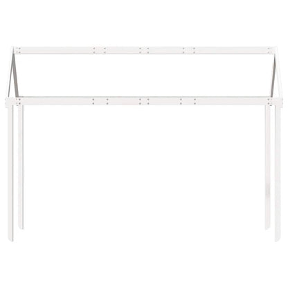 Techo De Cama Infantil Madera Maciza Blanco 217x95,5x159 Cm_3