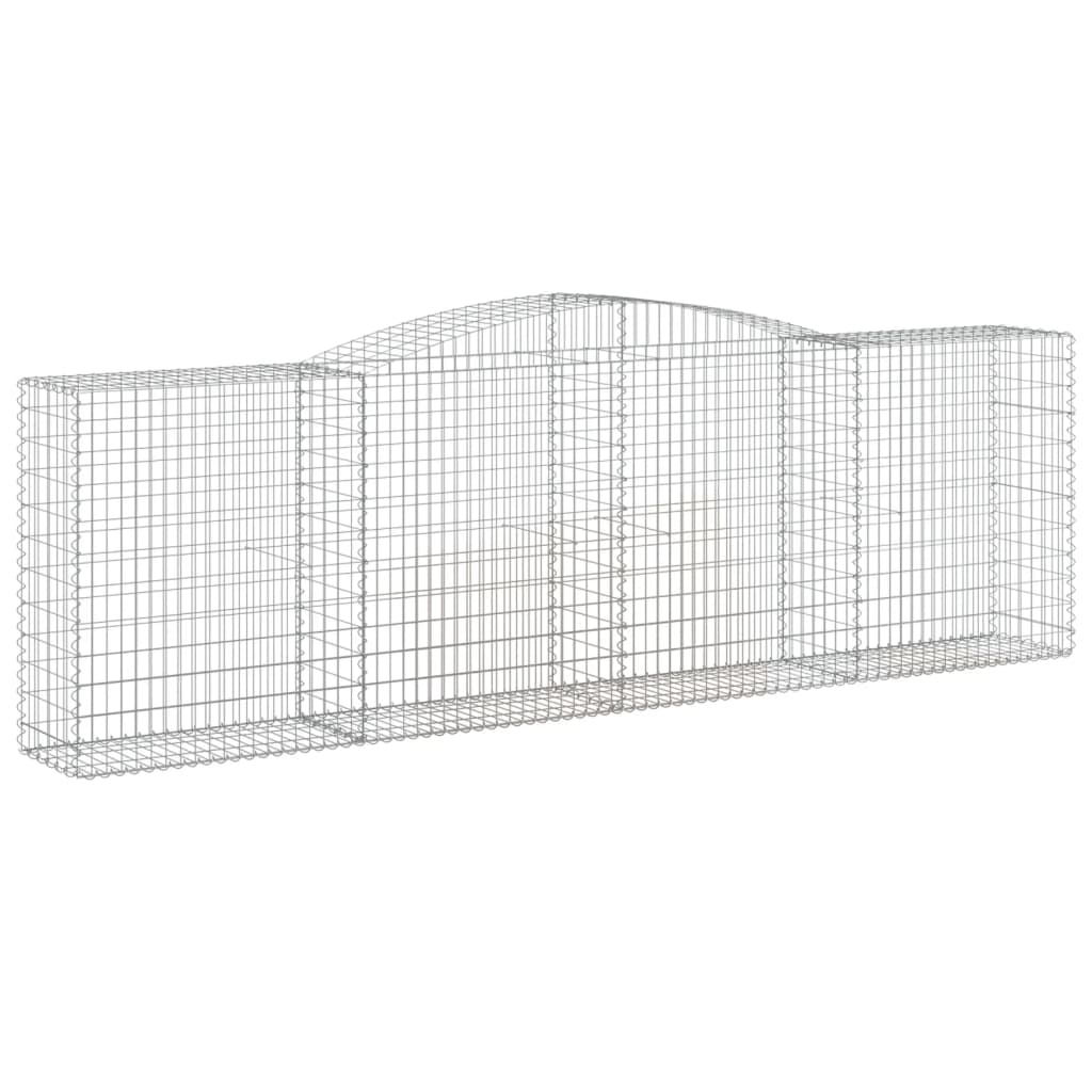 Cestas De Gaviones 7 Uds Forma De Arco Hierro 400x50x120/140 Cm_2