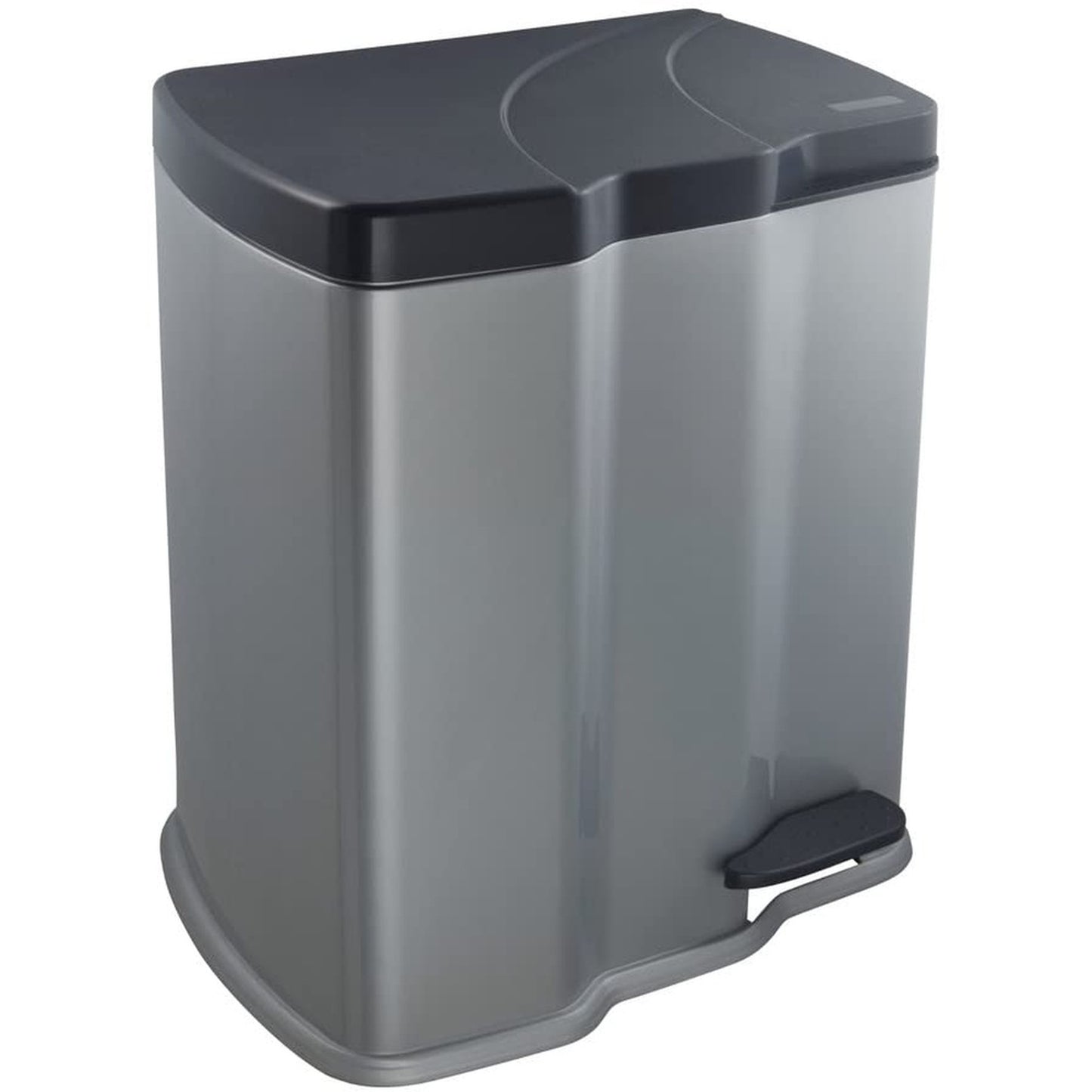 Cubo De Basura Con 2 Compartimentos, 7 L + 15 L, Gunnar, Plateado_0