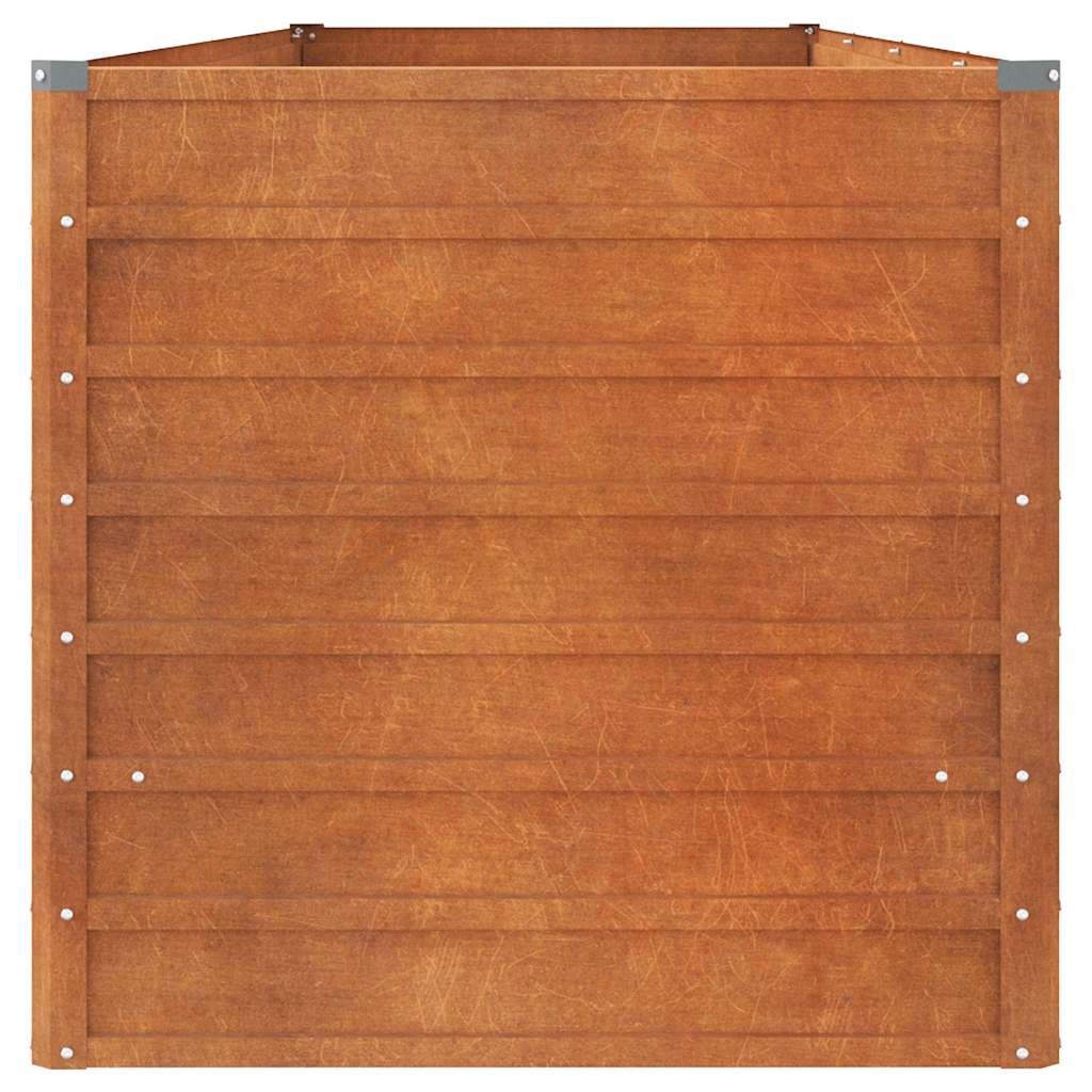 Arriate Oxidado De Acero Corten 320x80x77 Cm_4
