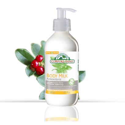Leite Corporal de Uva-ursina e Romã antioxidante e previne as manchas Corpore Sano 300 ml