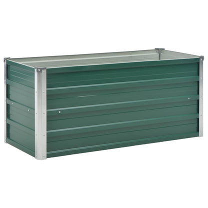 Arriate De Jardín De Acero Galvanizado Verde 100x40x45 Cm_0