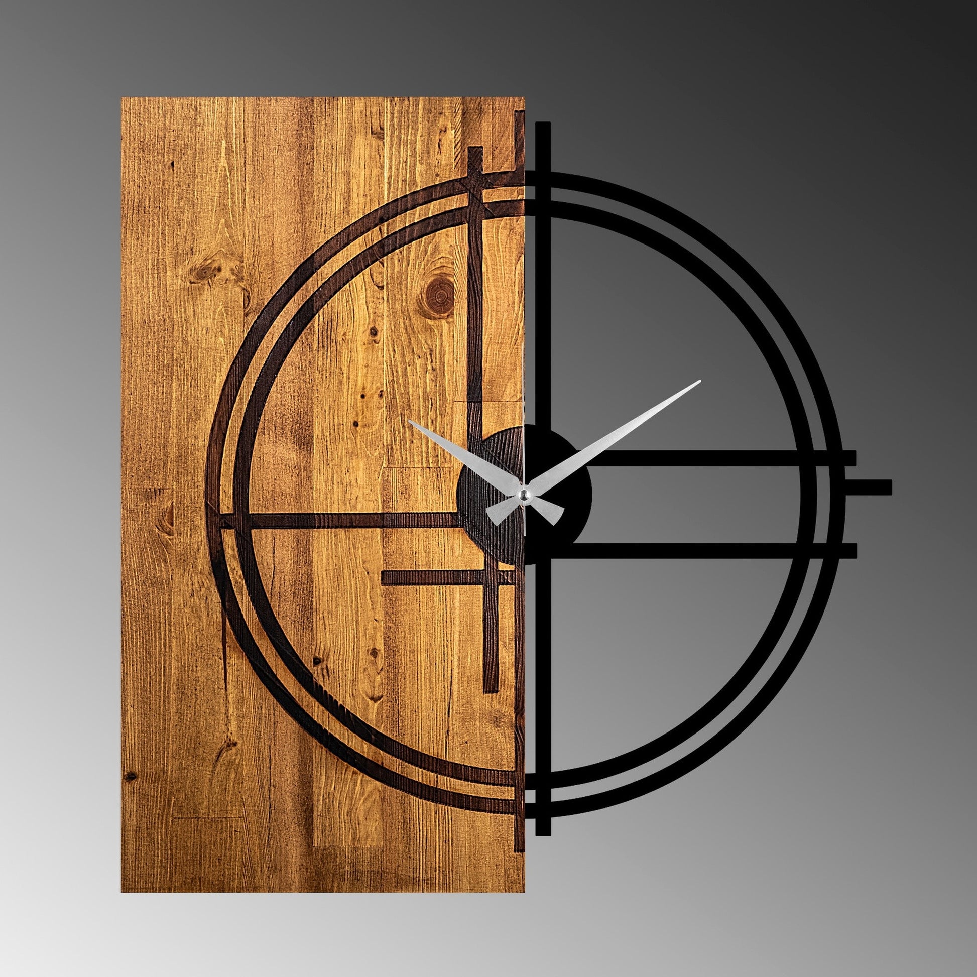 Reloj De Pared Madera Circular_2