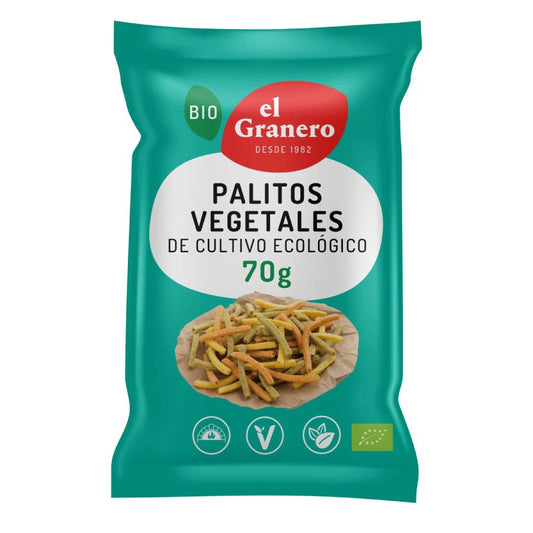 Palitos de Vegetais Biológicos Chips El Granero 70 g