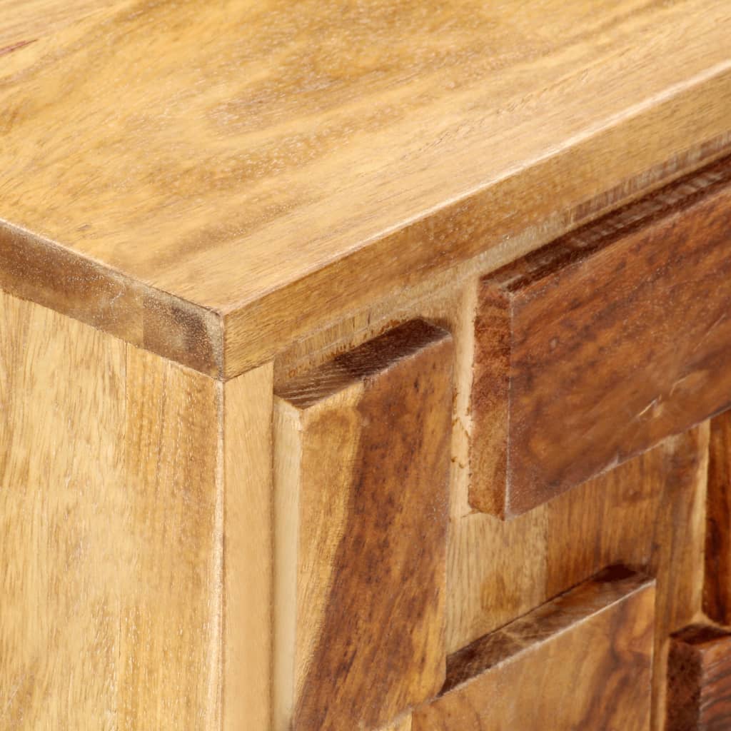 Mesita De Noche Madera Maciza 40x30x50 Cm_2